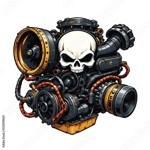Cyberpunk Skull engine