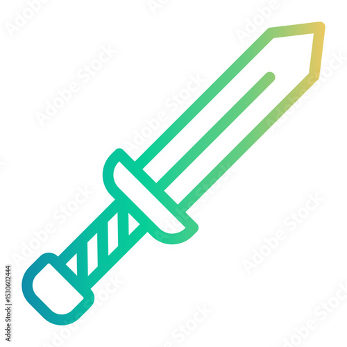 sword Line Gradient Icon