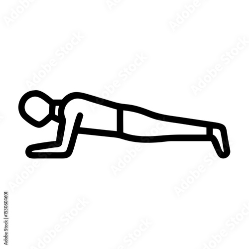 Man doing plank exercise in fitness position  