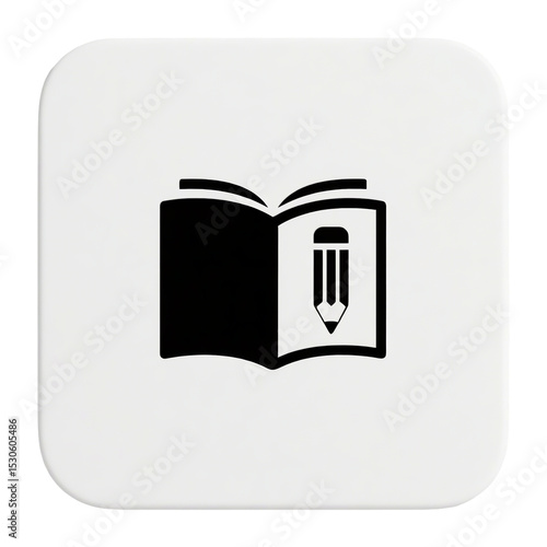 Book with Pencil Icon