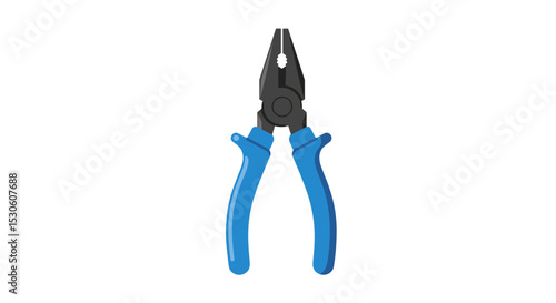 Pliers with blue grip handles