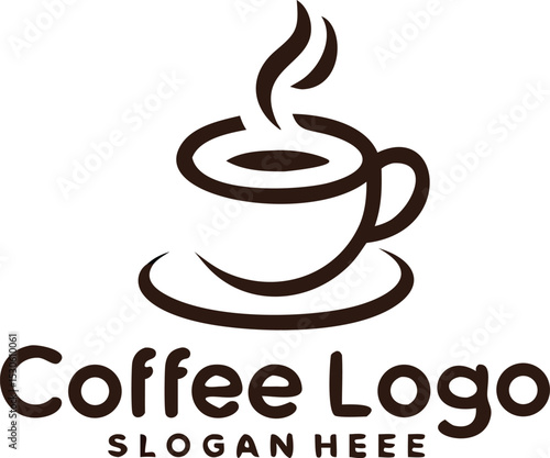 Coffee cup vector logo design template. design Coffee shop logo icon