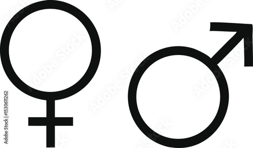 Gender Icon, Male and female symbol for your web site design, logo, app, UI. Vector illustration, isolated on white background