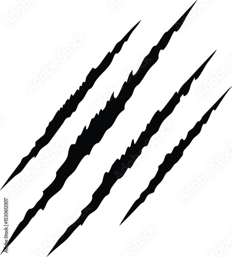 Claws scratches icon isolated on white background, Claw sign vector Illustration