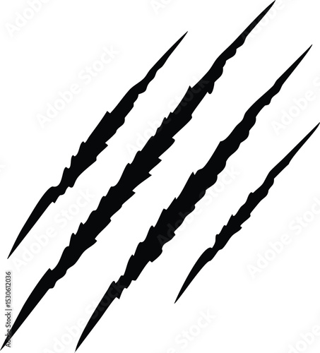 Claws scratches icon isolated on white background, Claw sign vector Illustration