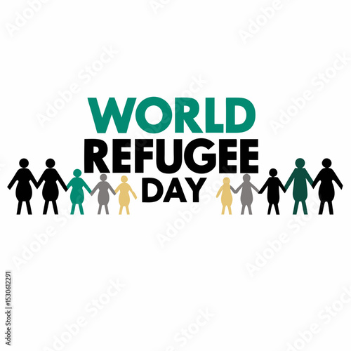 World refugee day unity diverse people