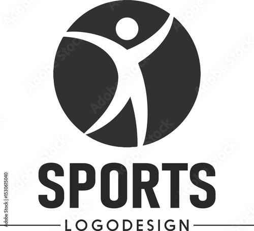 Sports logo symbol, athletic emblem design, fitness brand icon, team logo, dynamic sports vector, active lifestyle logo, game symbol, modern sports branding, competition icon, sport graphic design