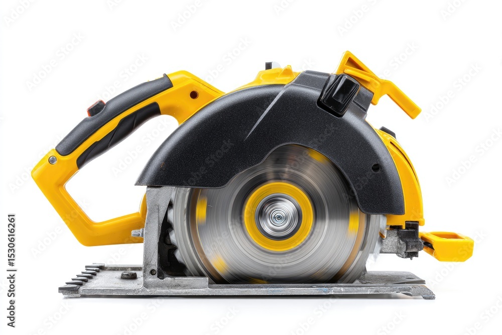 Fototapeta premium Yellow and black circular saw, side view