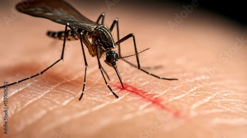 Wallpaper Mural Mosquito feeding on human skin Torontodigital.ca