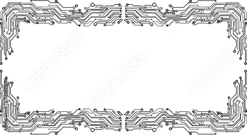 Abstract Circuit Board Frame A Vector Illustration Design for Technology Projects