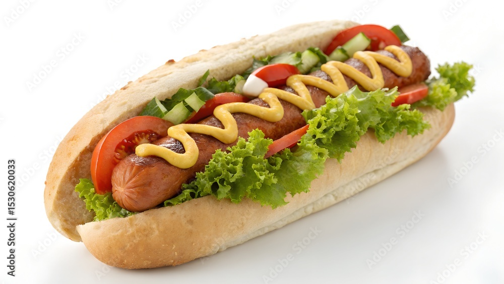 Vegan Hot Dog Whole Topped View On White Background Photo Vegan Hot Dog Whole Topped View On White Background Photo
