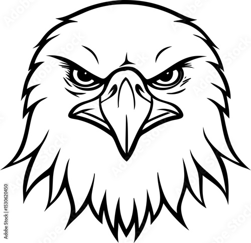 Regal eagle and fierce lion head vectors, isolated on white, symbolizing wild power and nature's predatory kings in tribal art.