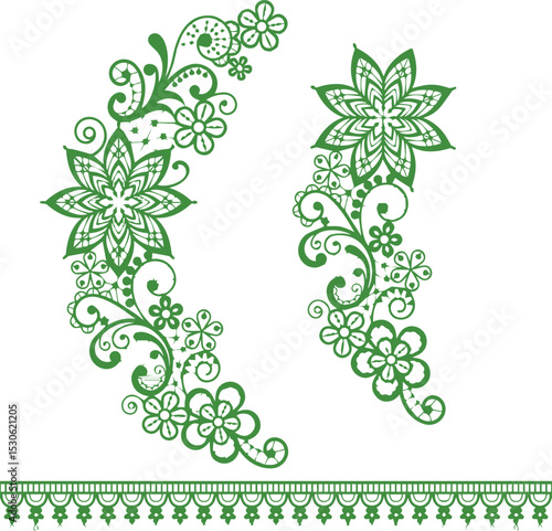 Beautiful flower art and mandala vector design