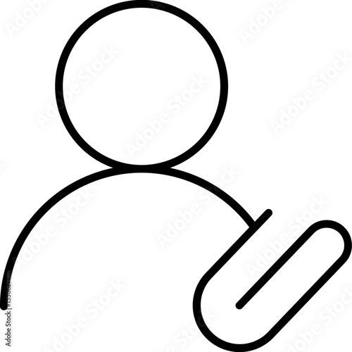 Attach Resume User Male In Outline Icon