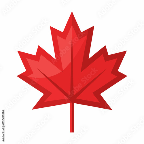 maple leaf icon on a white background created in Adobe Illustrator featuring CMYK colors and Helvetica