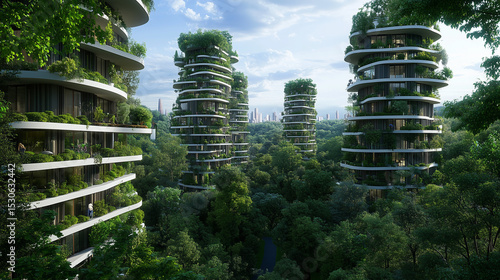 Sustainable urban planning for smart cities innovative green architecture in a modern environment