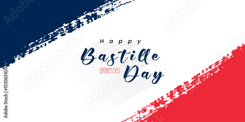 france bastille day july 14 banner background vector illustration