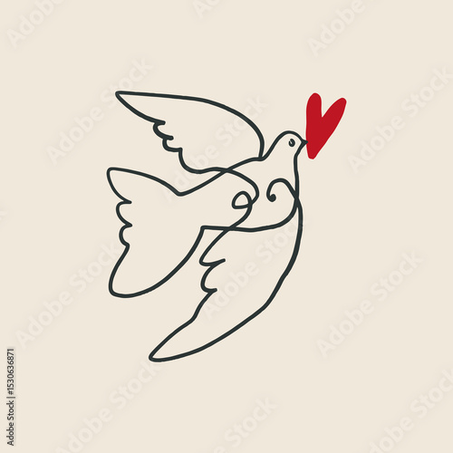 Sacred hearts seamless pattern mystical boho hand drawn sketchy style handmade illustration. Trendy bohemian vintage love symbol element in catholic aesthetic Valentine burning heart day clip-art