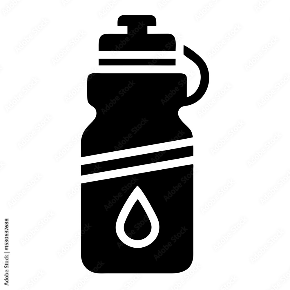 Water Bottle Icon with Drip Symbol for Fitness Blogs, Hydration Tips, Adventure Websites, or Health Awareness Content Water Bottle Icon with Drip Symbol for Fitness Blogs, Hydration Tips, Adventure Websites, or Health Awareness Content