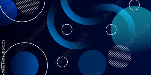 Wallpaper Mural Abstract blue geometric background. Dynamic shapes composition. Vector illustration Torontodigital.ca