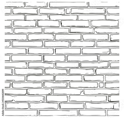 brick wall vector, random brick pattern, line art texture, interior background, architecture elements, landscape design set, cad pattern, vector illustration, masonry detail.