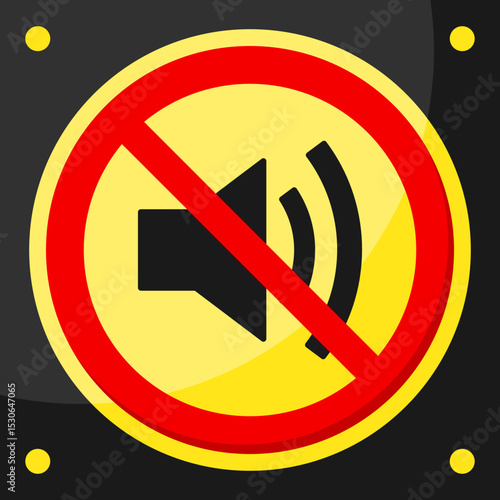 No Sound Sign Mute Audio Alert Symbol Icon