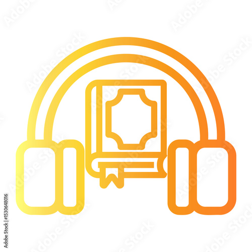 audiobook Line Gradient Icon