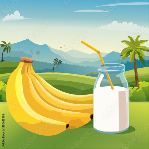 Refreshing Banana Milk Smoothie A Tropical Delight
