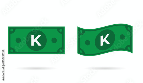 Myanmar Kyat money flat and flowing style