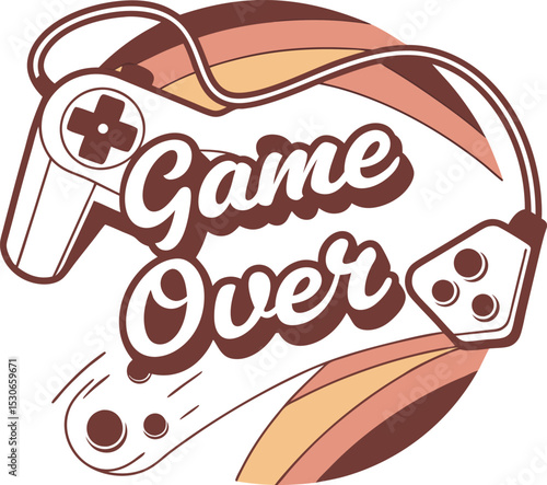 game over Typography tshirt Design  download