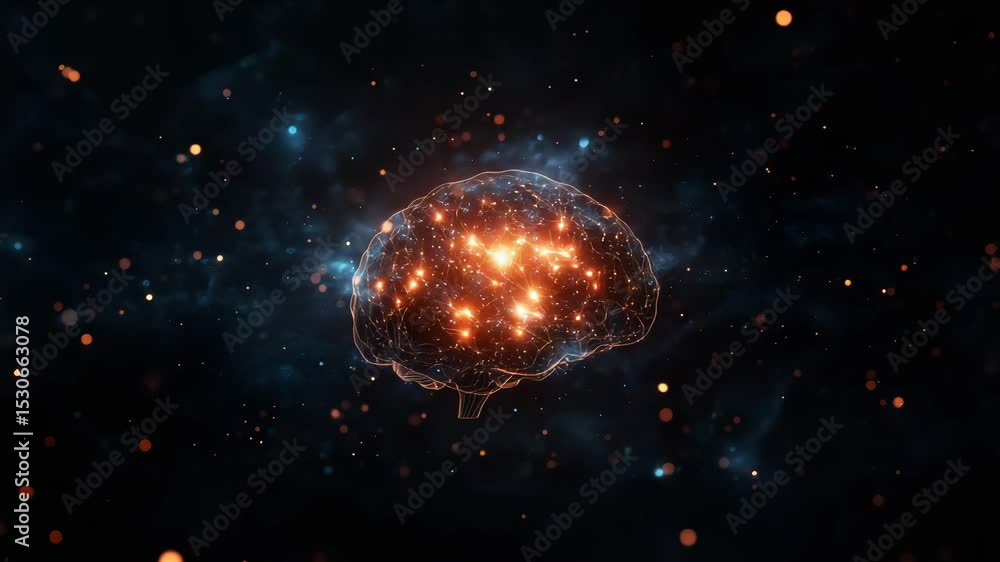 Intricate Representation of a Digital Brain with Glowing Neural Circuit Patterns Intricate Representation of a Digital Brain with Glowing Neural Circuit Patterns