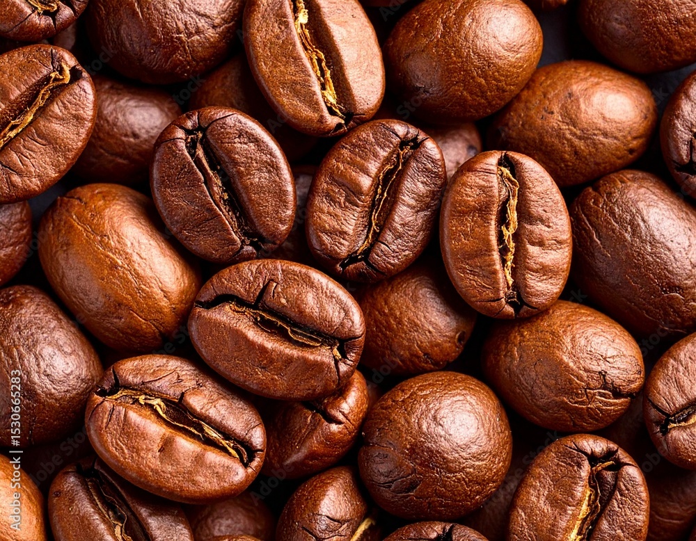 Naklejka premium coffee beans on a white background