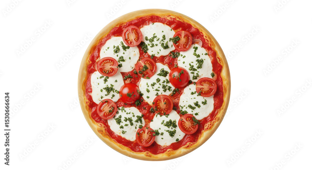 Appetizing pizza with tomato and mozzarella Appetizing pizza with tomato and mozzarella