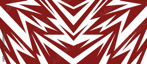 Sharp geometric spikes radiating outward or arranged in a dynamic pattern.