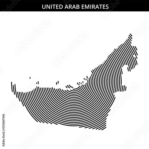 Geometric representation of the United Arab Emirates' map