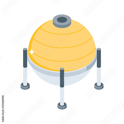 An amazing isometric icon of oil refinery structure