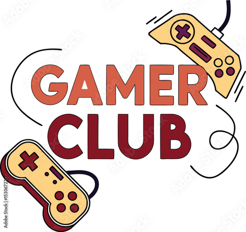 Game Clube typography design download 