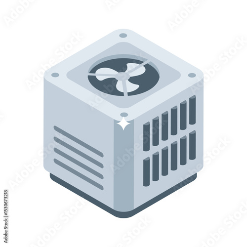 Get this isometric style icon of conditioner system