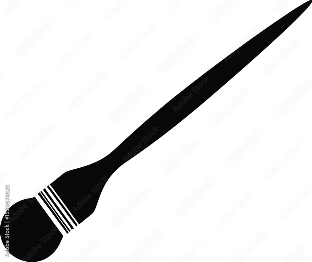 Fototapeta premium Paintbrush Icon – Artist Brush Tool Silhouette in Vector Black Style