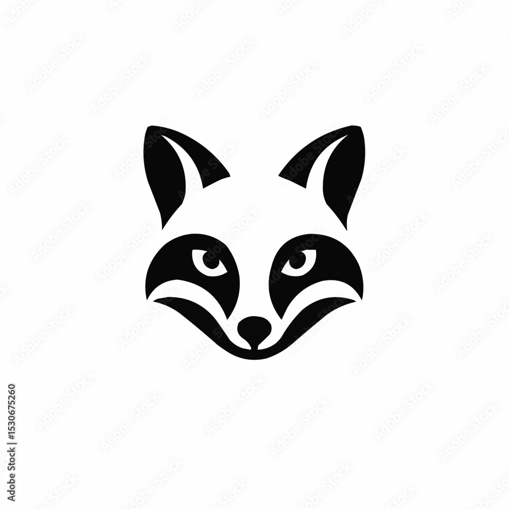 Fototapeta premium Cute cartoon red fox head vector illustration isolated