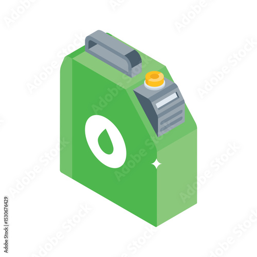 Grab this isometric icon of small oil can
