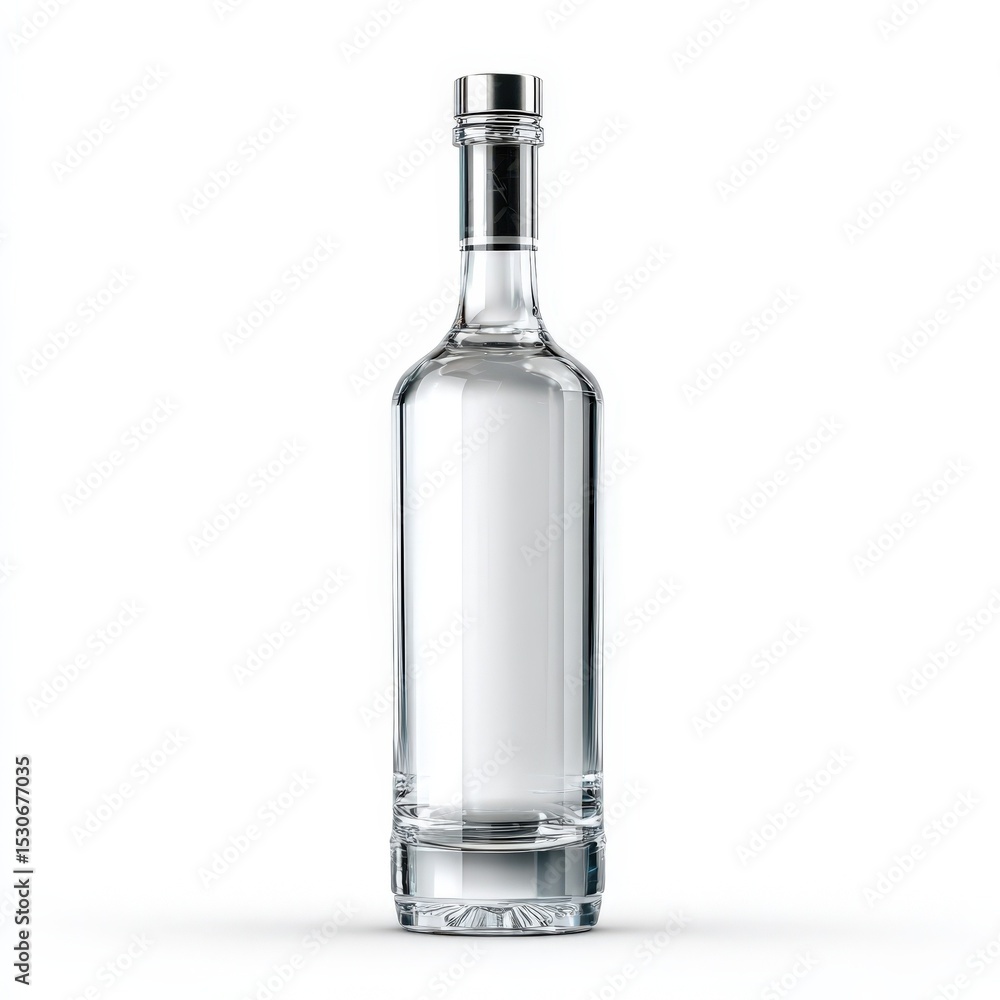 Clear Glass Vodka Bottle Mockup for Branding Design Projects Perfect for Liquor Company Advertising Clear Glass Vodka Bottle Mockup for Branding Design Projects Perfect for Liquor Company Advertising