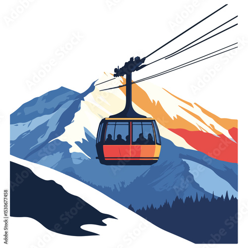 Cable Car Vector illustration 