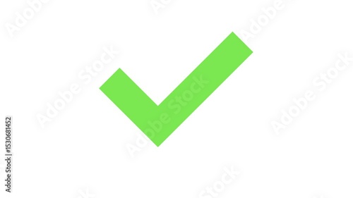 green check mark symbols. success, start, improvement, validation, confirmation. 4k video. check mark on white screen.