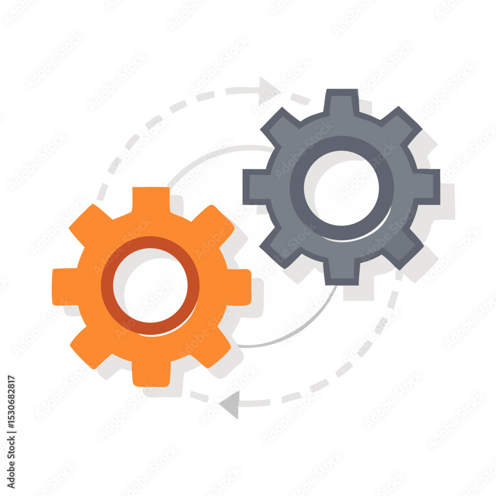 gears on a white background gears on a white background