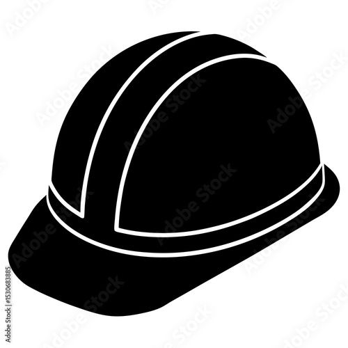 Silhouette of a hard hat
