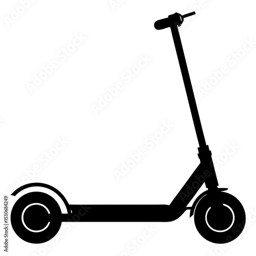 Silhouette of an electric scooter