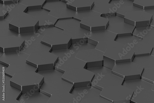 Black hexagon background. 3...
