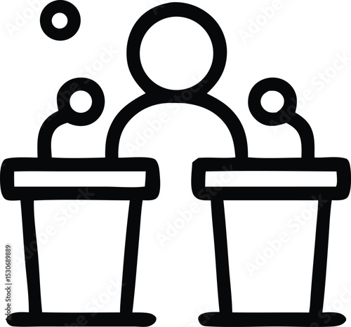  Debate or Press Conference Icon