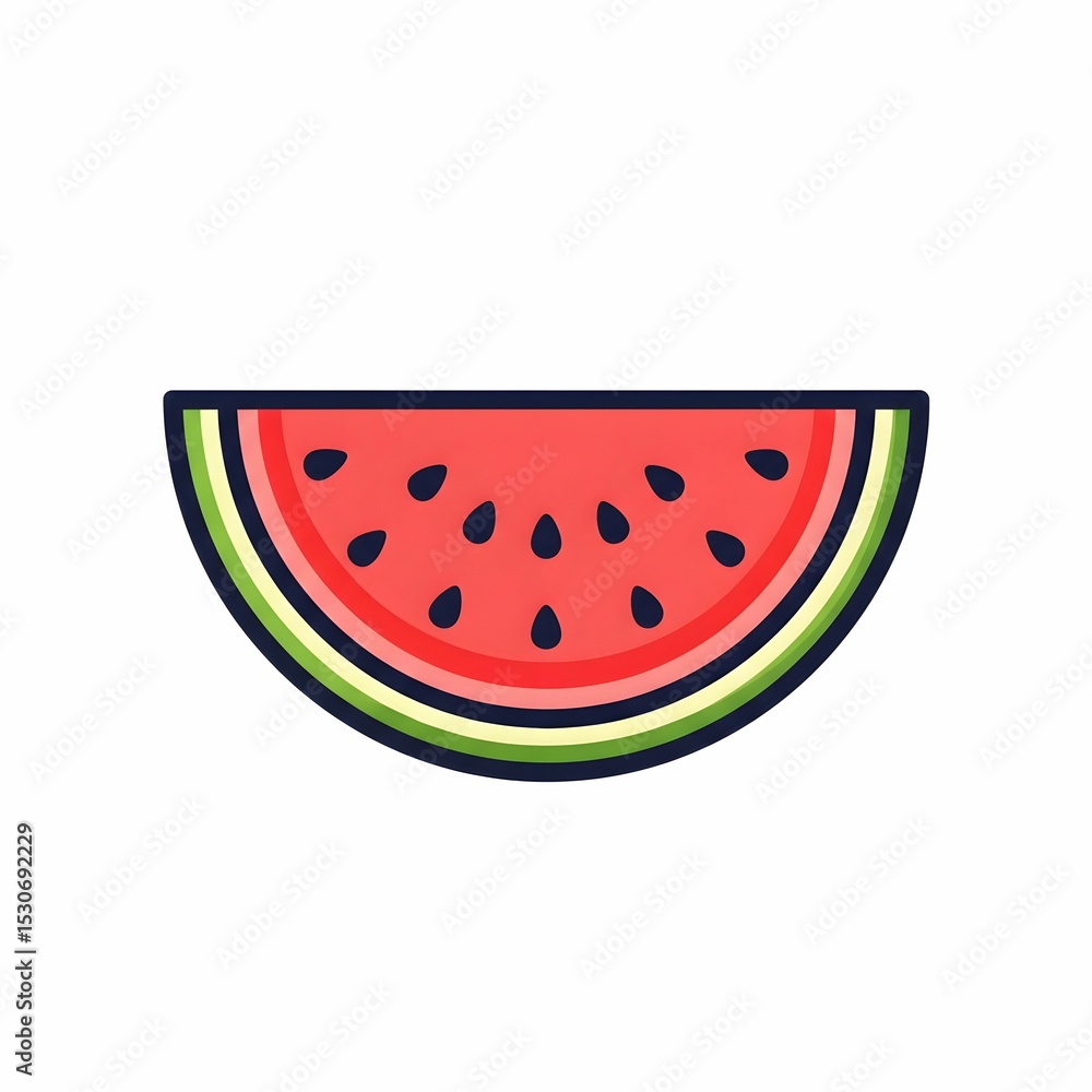 Sliced Watermelon Fruit Illustration Sliced Watermelon Fruit Illustration